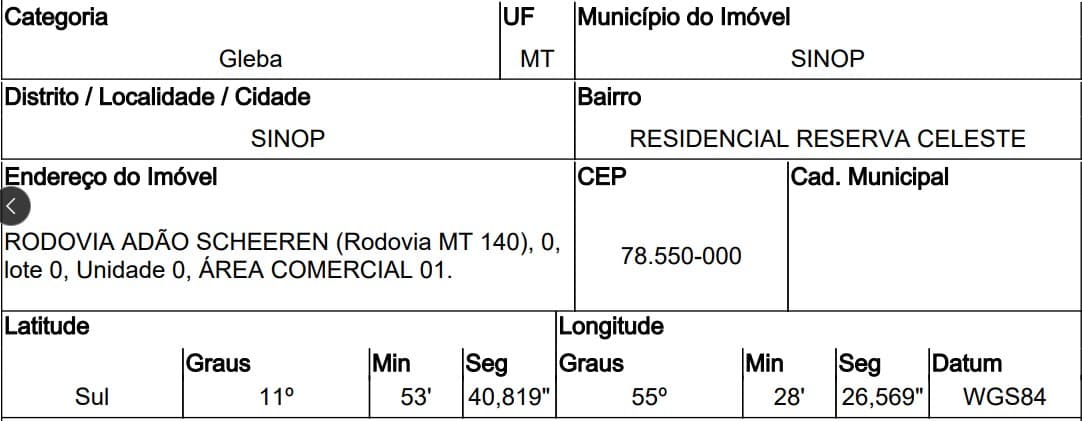 LOT RES RESERVA CELESTE